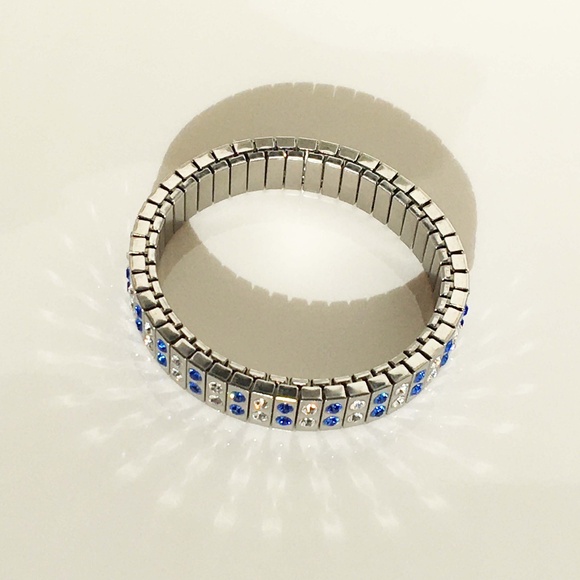 MORELLATO Stretch Stainless Steel Blue & White Sparkle Bracelet - Picture 7 of 13